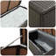 Coffre de rangement vidaXL en poly rotin brun et acier thermolaqué-85263294-129393290