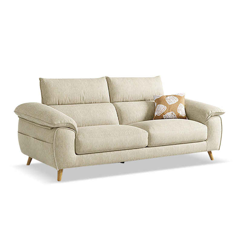 Causeuse-coussin en chenille blanche standard, Chenille blanche