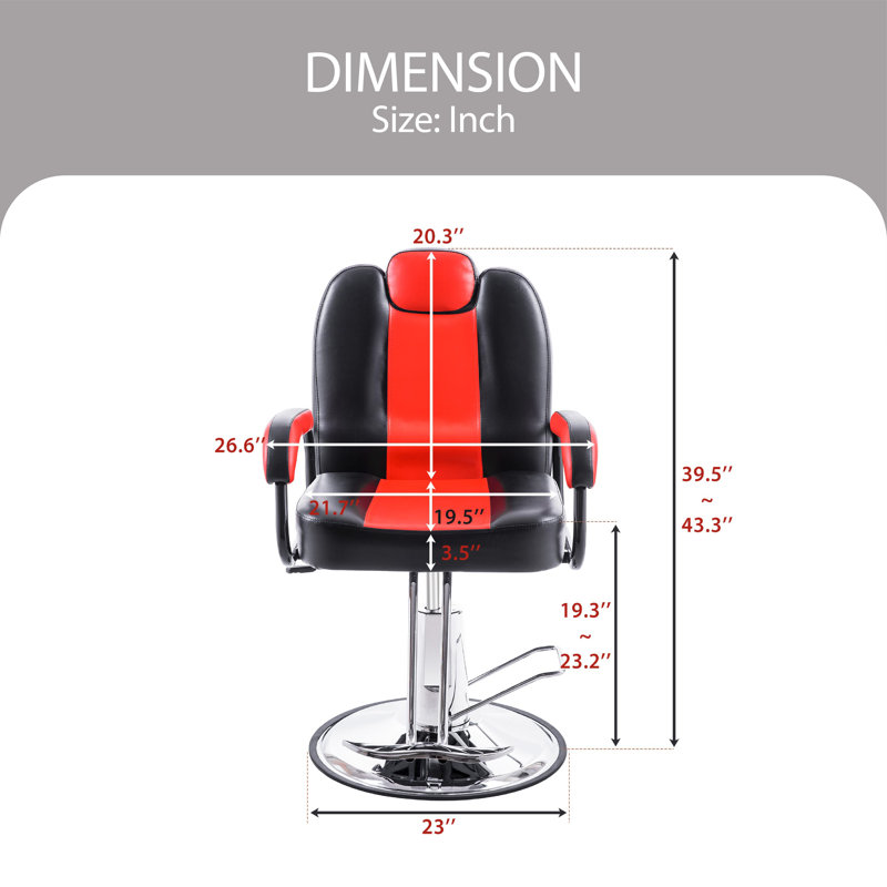 Fauteuil inclinable pivotant en cuir Alsacia Vegan, Similicuir rouge