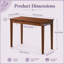 Bureau d'écriture en bois massif, bureau d'ordinateur pour bureau à domicile, bureau de travail avec tiroir de rangement et pieds en bois
