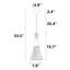 Luminaire suspendu conique 1 lumière Zaidon
