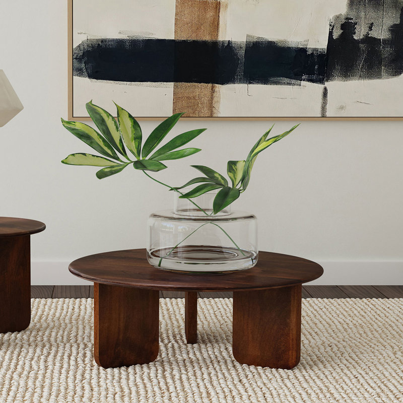 Columbo Brown Round Coffee Table