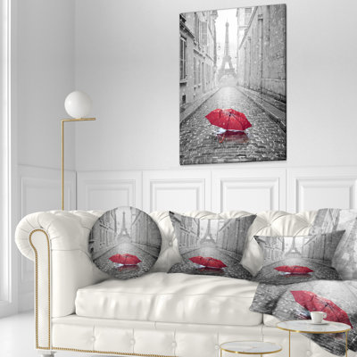 Coussin lombaire cityscape photo eiffel view from paris street