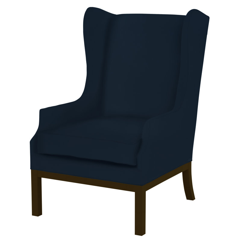 Barley Wingback Chair, F5219-Denim, Charcoal, No