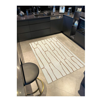 Tapis jaune lavable à la machine