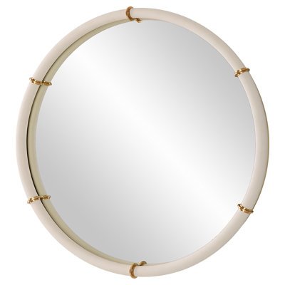 Miroir mural rond en acier