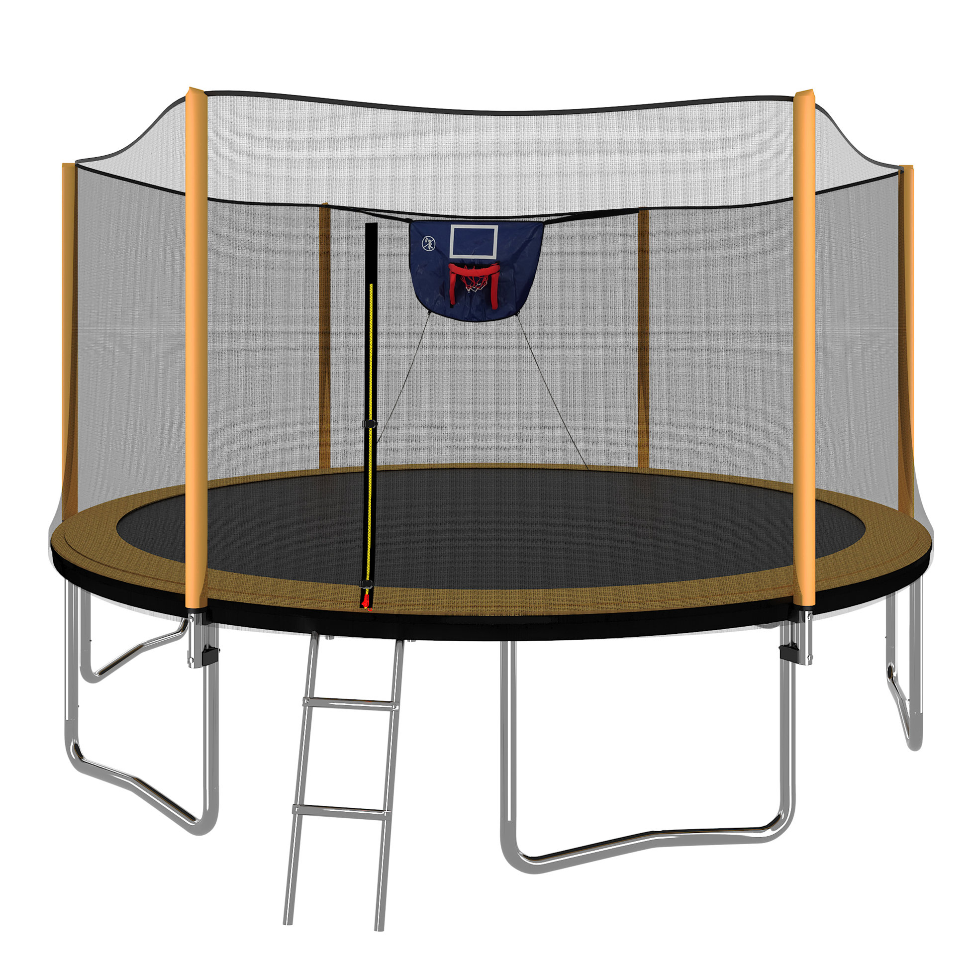 ExpressThrough 14FT Powder-Coated Advanced Trampoline With Basketball ...