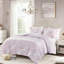 Housse de couette simple / simple en microfibre TG, 2 pièces motif cachemire floral, lavable à la machine, fermeture à boutons, attaches intérieures, motif cachemire rose doux et romantique - étiqueté, fermeture