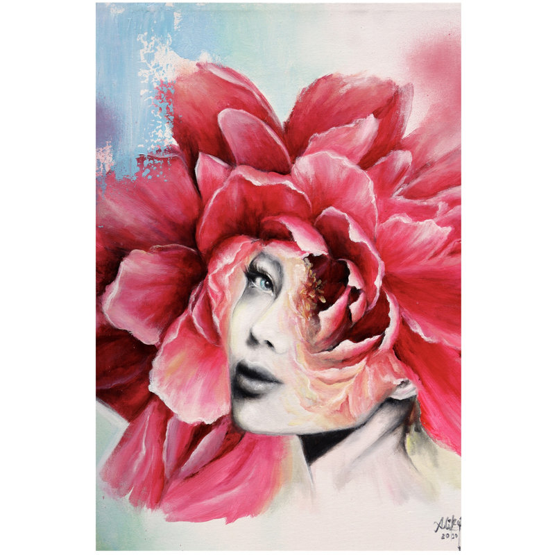 L'allure | Technique mixte sur toile de lin | Avec cadre