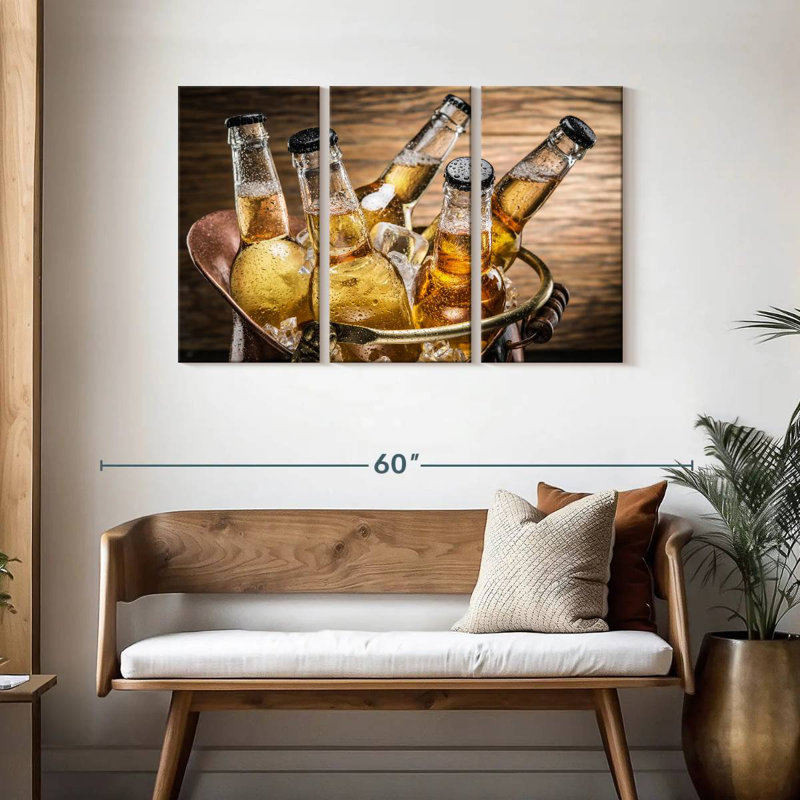Yarlin Cold Beer Bottles, 28" H x 45" W