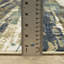 Tapis abstrait rayé beige / bleu Rayan-870735469