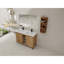 Meuble-lavabo autoportant de 48 po avec lavabo double et support de rangement, portes à fermeture douce, armoire de rangement 00612IMO-07148IMOX (KD-Packing)