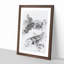 Docked Rowing Boat In The Mountains Watercolour - Picture Frame Graphic Art-56923616-56923619