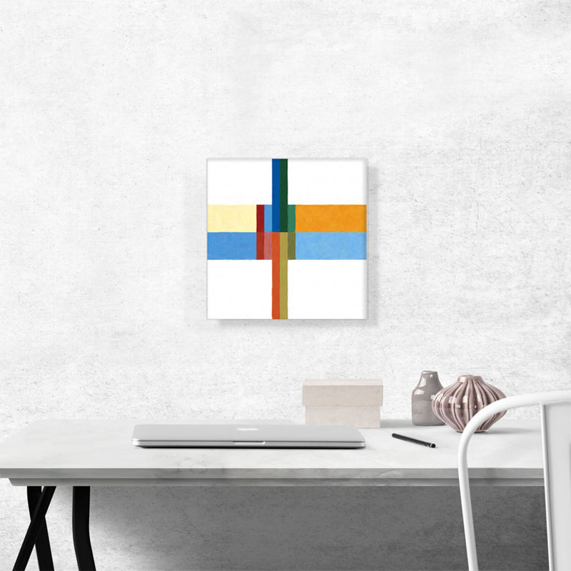 Mid-Century Modern Tall Command - Impression sur toile tendue, H 12 po x l 12 po x P 0,75 po