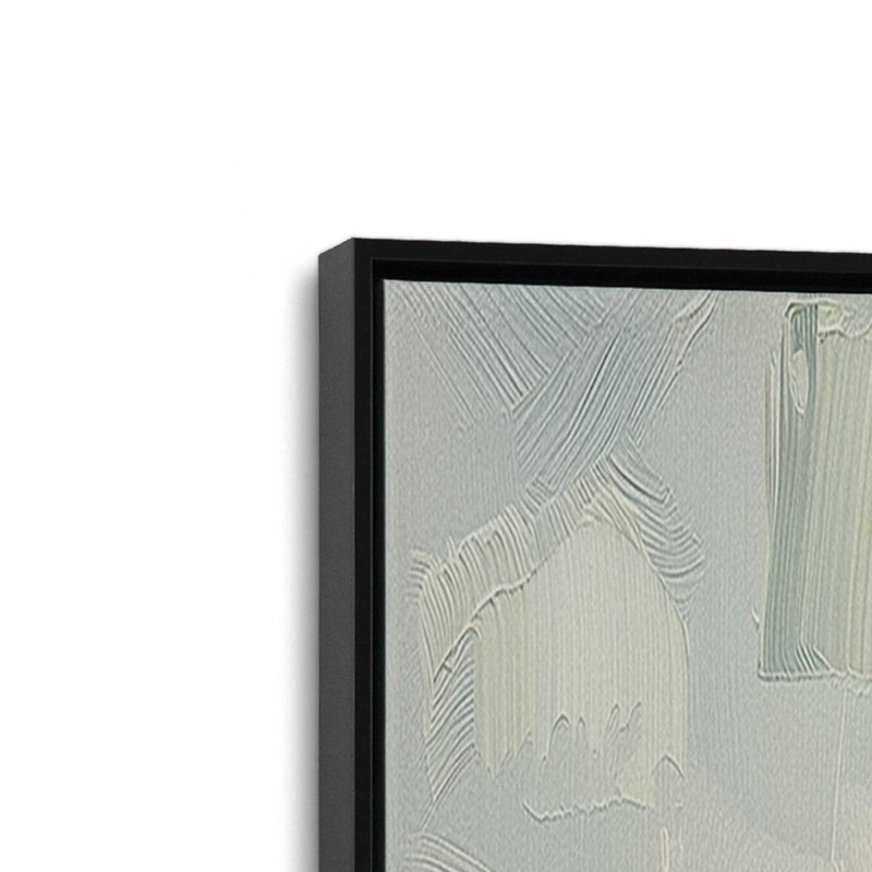 Seasata Sonata V2 par Azure Artisanal Studio, Cadre flottant noir satiné, H 18 po x l 18 po x P 1,75 po