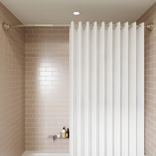 Curved Fixed Shower Curtain Rod