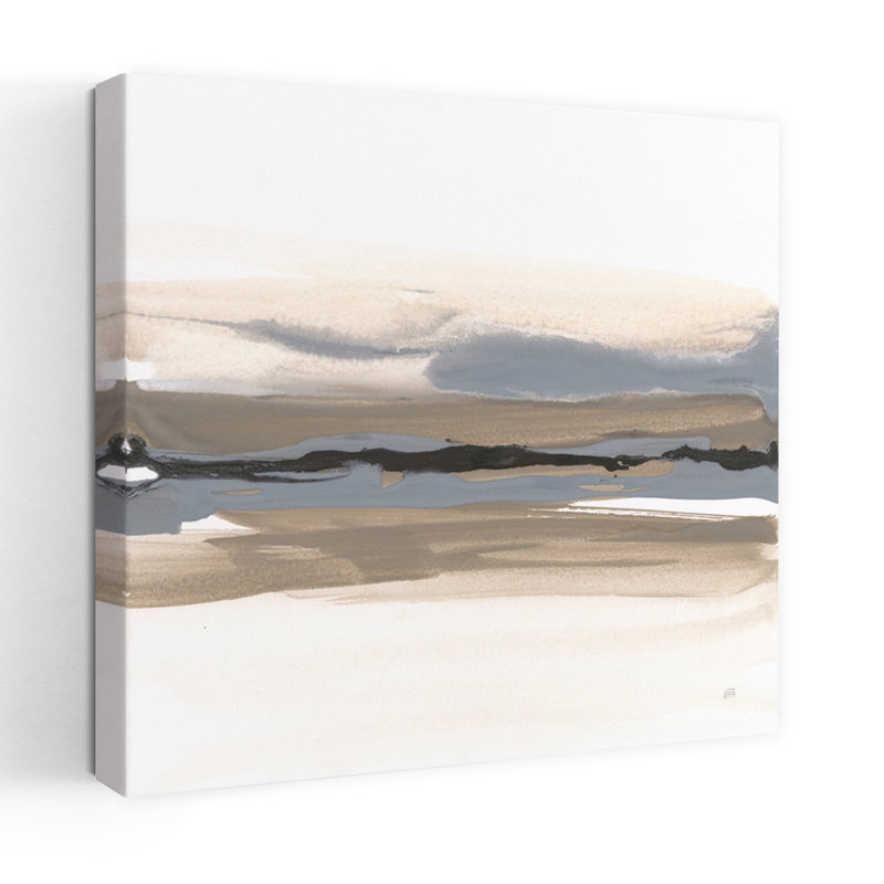 «Sand to Sky IV», art contemporain abstrait sur la plage, H 24 po x l 24 po