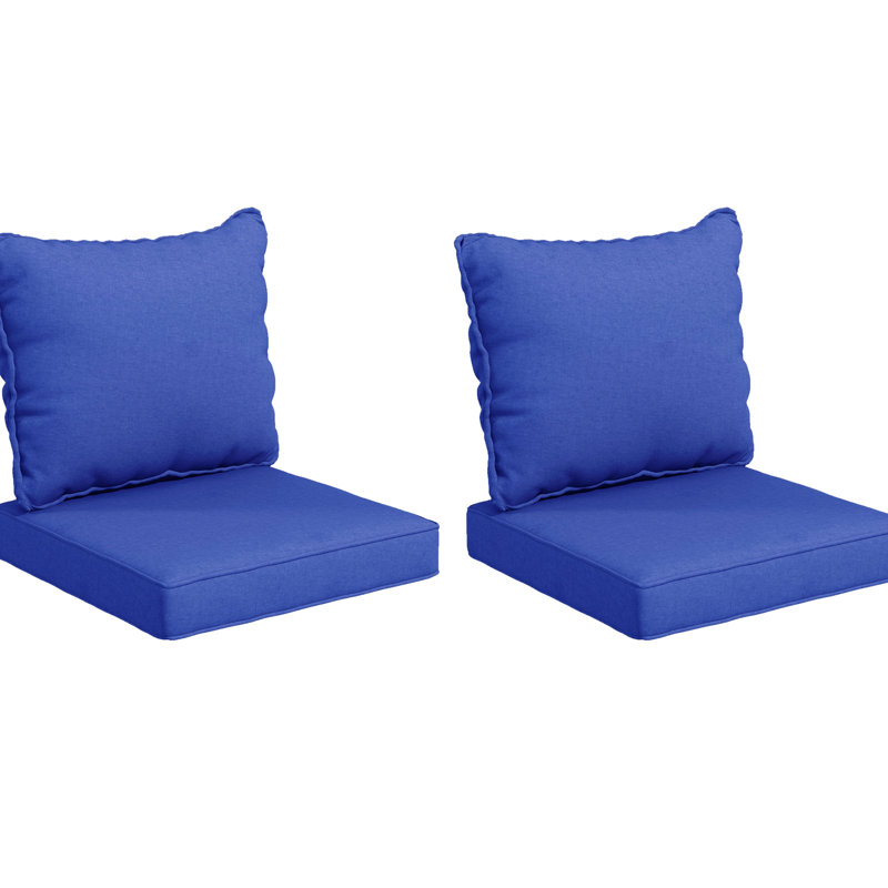 Coussin de chaise de patio et coussin, 4 bleu marine, bleu détente pour l'extérieur pour les chaises, repos confortable