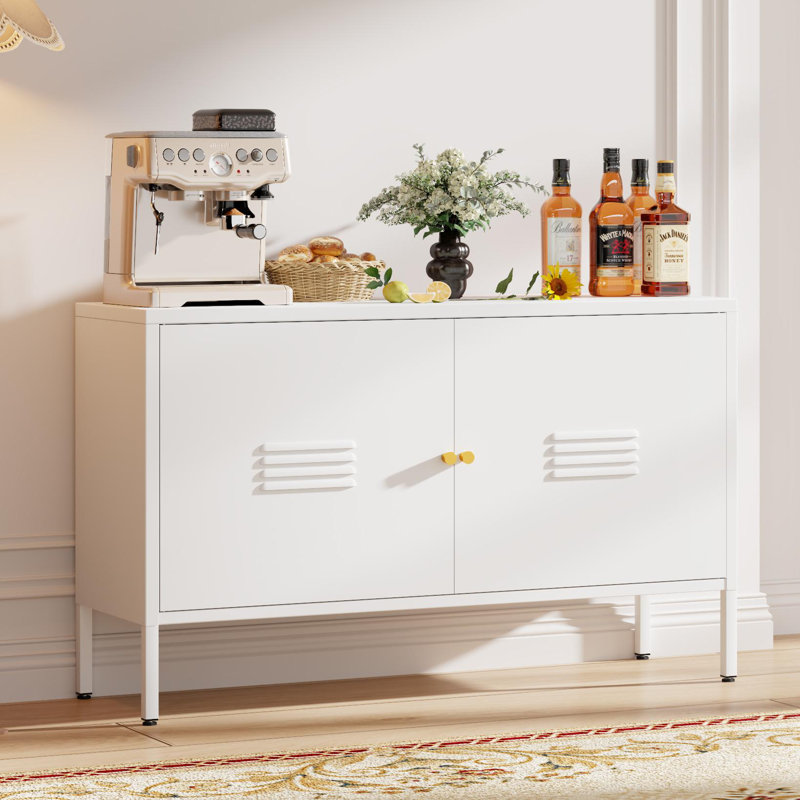 Metal Storage Cabinet，2 Door Accent Cabinet，tv Stand With Doors And Adjustable Shelf，metal Locker Nightstand&sideboard Buffet Cabinet&bookshelf&cupboard For Home,office,living Room