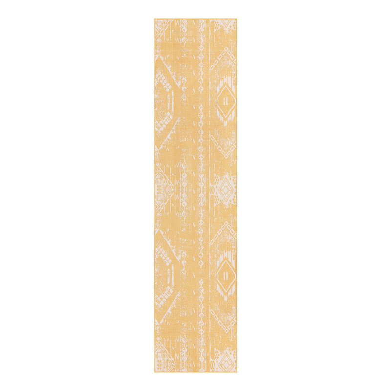 Broux Geometric Indoor / Outdoor Rug, Runner 3'3" x 14'