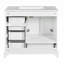 Armoire de salle de bain spacieuse avec portes à fermeture en douceur, cuve en céramique et grand espace de rangement pour la vie organisée