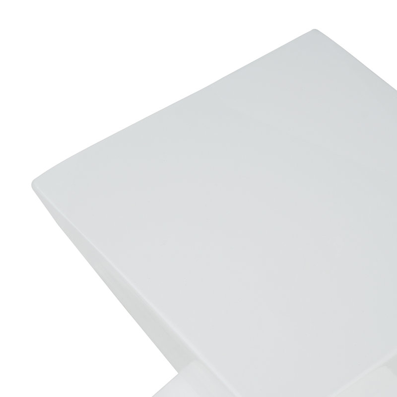 All Weather MGO X Design Side Table - Stylish White Indoor Outdoor Table For Home, Garden, Balcony, 18 Inches Height, 12.5 Inches Square Base
