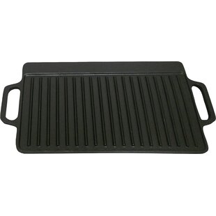 King Kooker Cast Iron Rectangular Reversible Grill and Griddle Pan