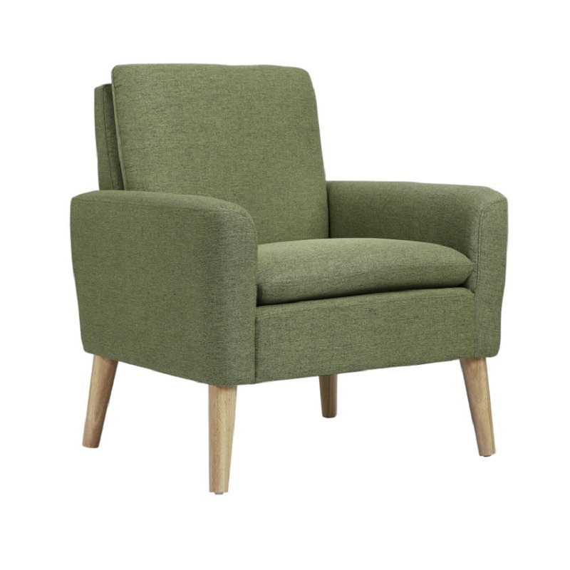 Fauteuil d'appoint rembourré Cristyle, Lin vert