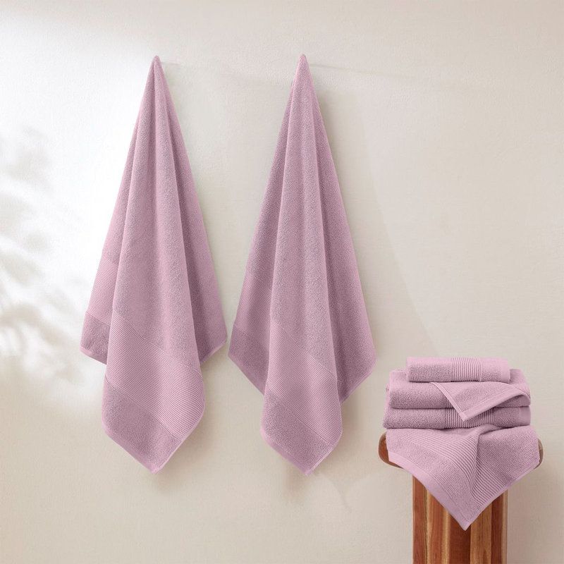 Modern Threads - Air Cloud 6-Piece 100% Zero-Twist Cotton Towel Set - Bath Towels, Hand Towels, & Washcloths - Super Absorbent & Quick Dry - 500 GSM - Soft & Plush