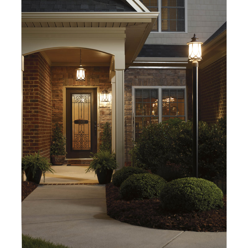 Aged Copper 17" Ceramic Outdoor Post Lantern