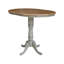  Table de salle à manger extensible à hauteur de bar en bois massif Dragana -48784969