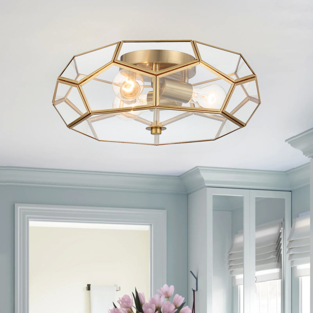 Anes 3 - Light 40cm Unique/Statement Geometric Flush Mount Light