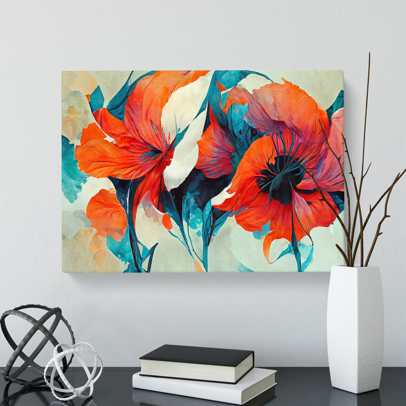 Floral Abstract Vol.5 - Wrapped Canvas