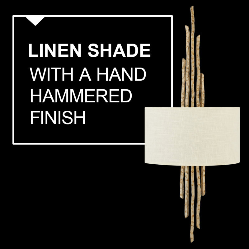 Pingree 1-Light Flush Mount, Champagne Gold