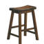 Tabouret à hauteur de comptoir de 24 po, bois massif, fini cerisier