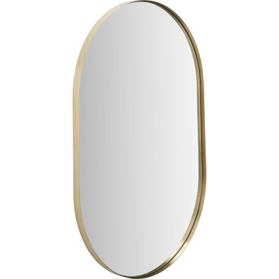 Stainless Steel Oval Wall Mirror
