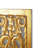Wooden Handmade Intricately Carved Arabesque Scroll Gold Wall Decor with Cream Backing