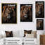 Portrait d'un roi lion royal sur toile-91347988-91347983