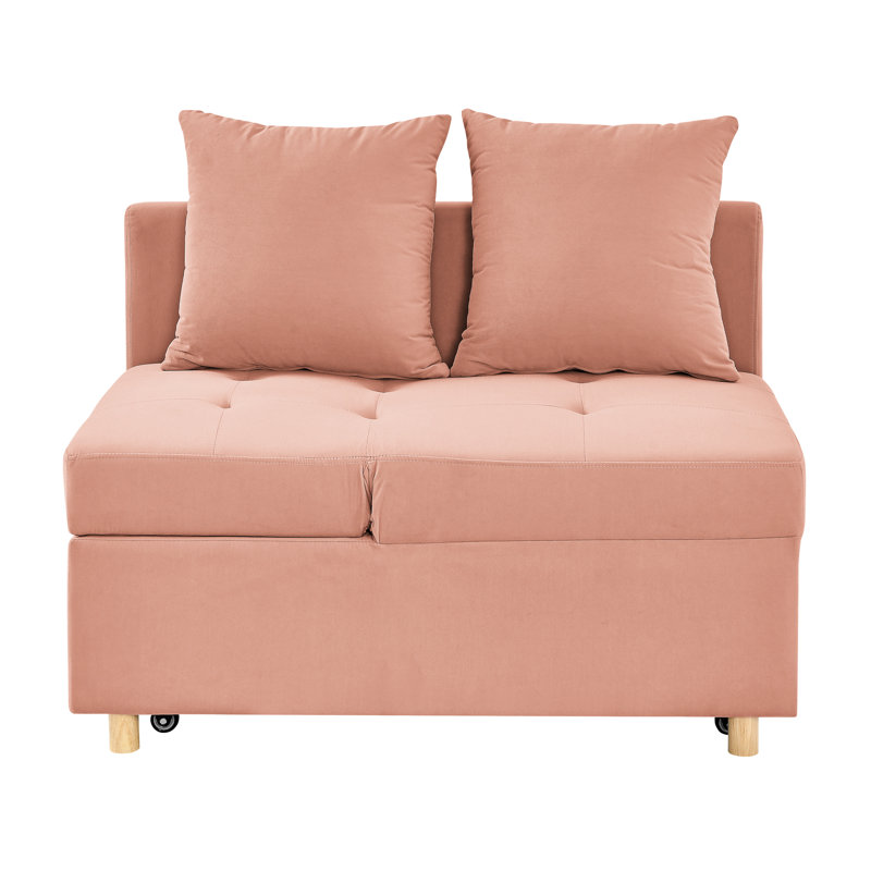 Chaise réglable rose moderne avec roulettes pour espaces de vie compacts, Rose