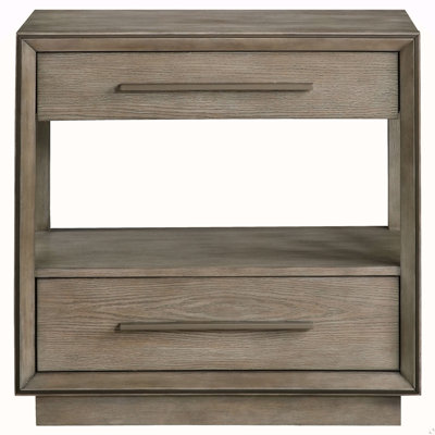 Table de chevet 2 tiroirs Taupe