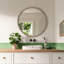 Miroir mural coulissant 23,62 "avec tablettes de rangement - Armoire d'appoint en bois à 2 niveaux