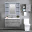 Armoire de rangement murale de salle de bain 35 po x 28 po avec porte miroir-139877933