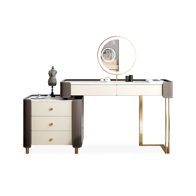 Makeup Vanity with Light mirror,5 drawers