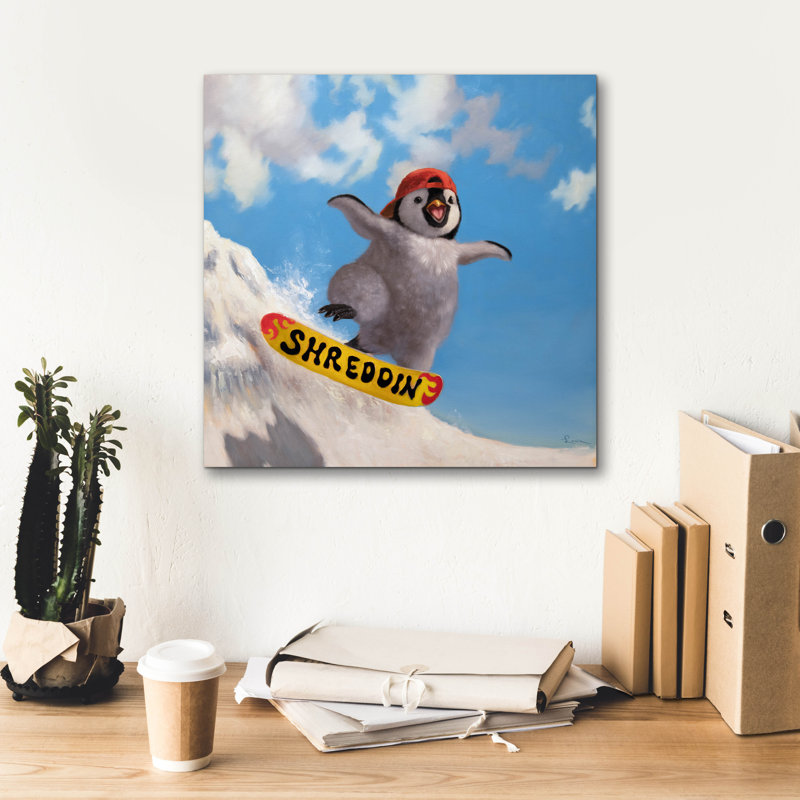 «Crest Rider» par Lucia Heffernan, art mural sur toile, H 18 po x l 18 po x P 0,75 po