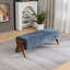 Chenille Upholstered Bench-423789007