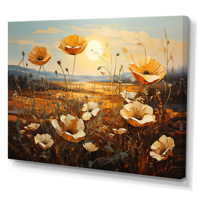 «Beautiful Warm Flowers Field III», reproduction sur toile