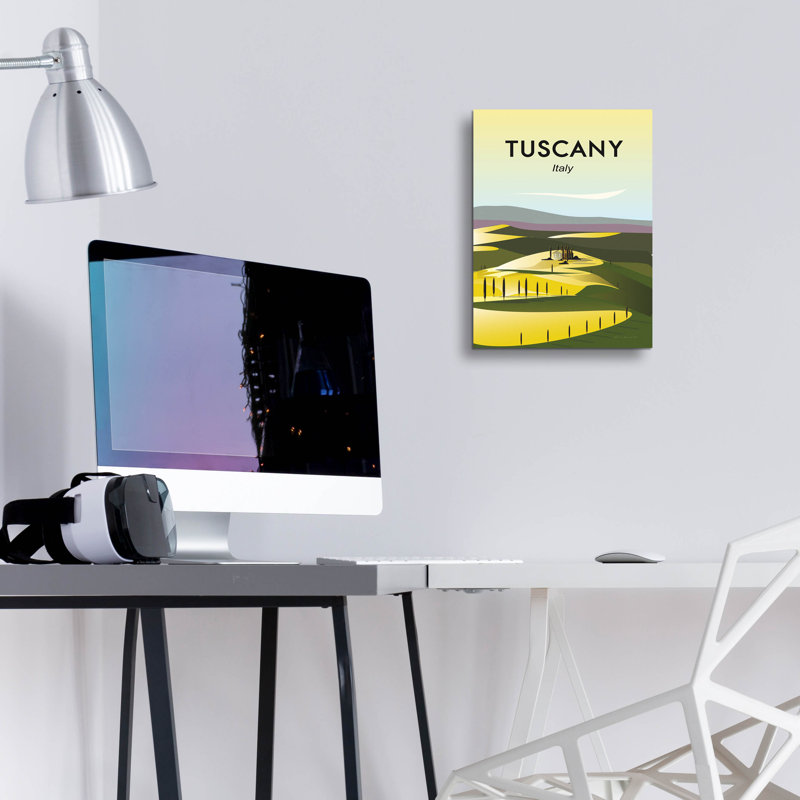 Art mural en verre "Tuscany" par Omar Escalante, H 16 po x l 12 po x P 0,13 po