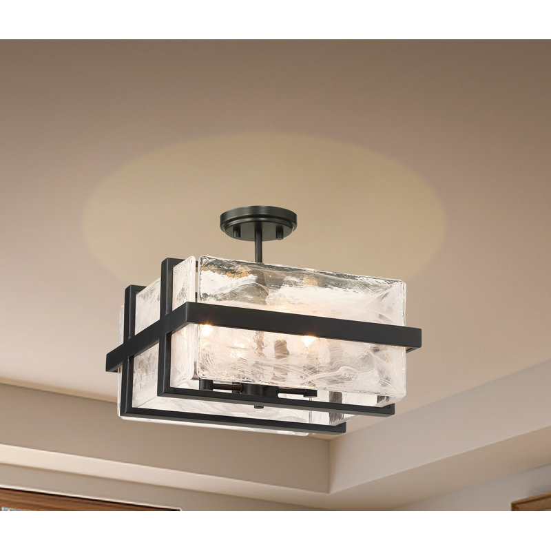 Cloud Break 4 - Light Semi Flush Mount