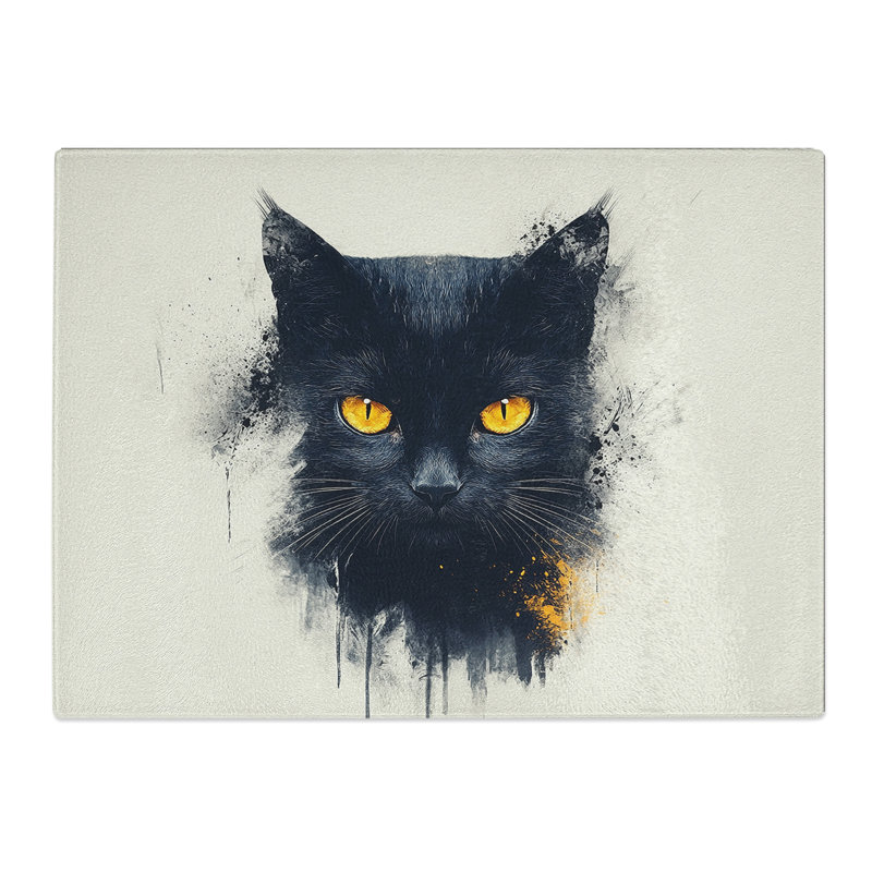 Black Cat Vol.11  Glass Chopping Board