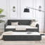 Lit de jour simple avec canapé-lit capitonné de taille simple, accoudoirs ondulés,-118019164